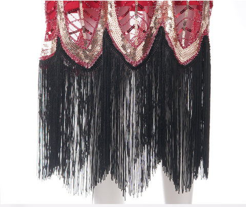 Robe Vintage Gatsby doré pour femmes, 1920