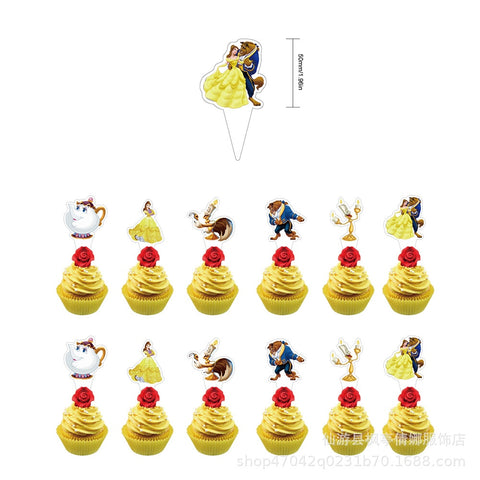 Accessoires pour gâteaux La Belle et la Bête