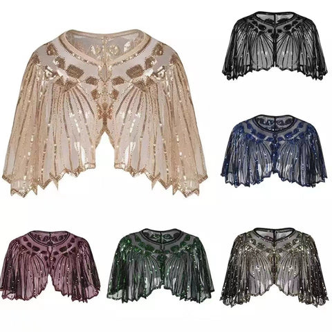 Cape courte Vintage à rabat, Charleston / Gatsby