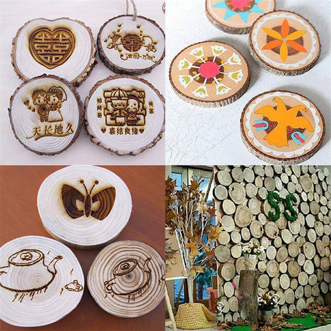 rondelle de bois , décoration de table naturelle