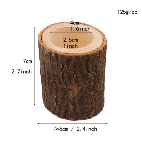 bougeoir en bois ,décoration nature