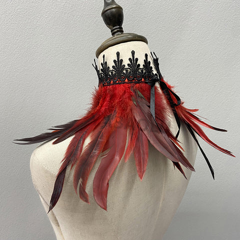 Collier ras le cou en plumes
