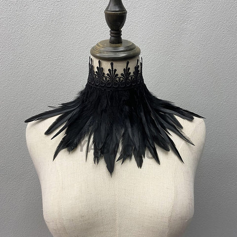 Collier ras du cou en plumes, Charleston / Gatsby