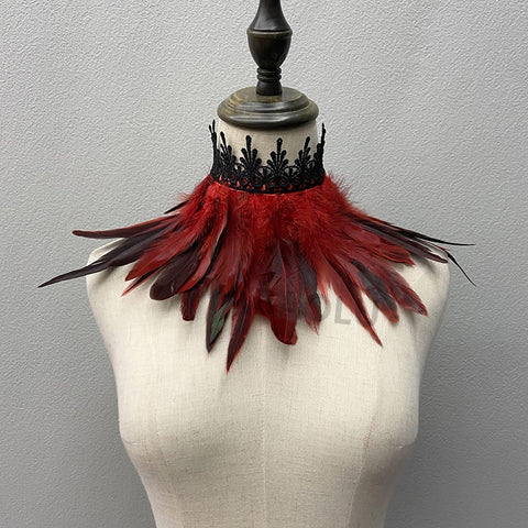 Collier ras du cou en plumes, Charleston / Gatsby