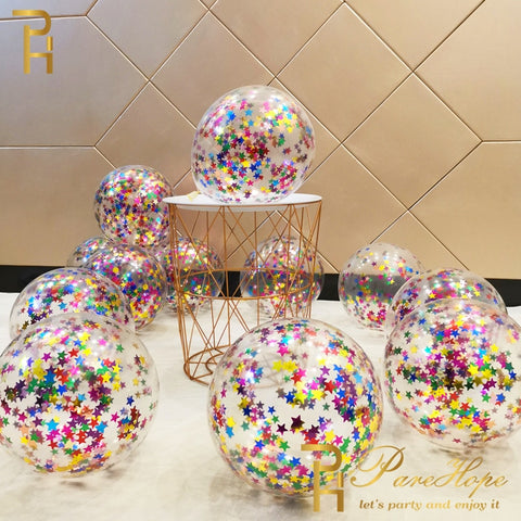 Ballons avec confettis