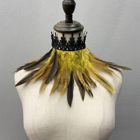 Collier ras du cou en plumes, Charleston / Gatsby