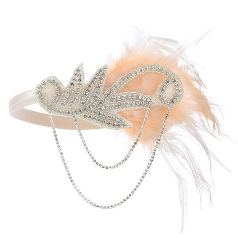Serre tête à plume Gatsby/Charleston 