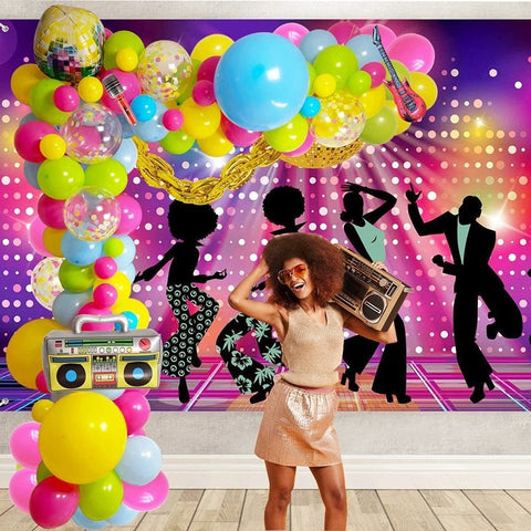 Kit arche à ballons disco 112pcs