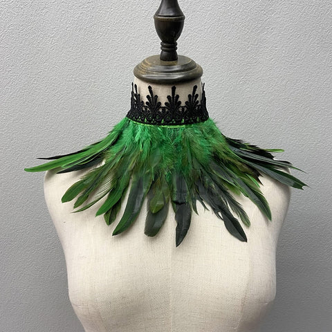 Collier ras du cou en plumes, Charleston / Gatsby