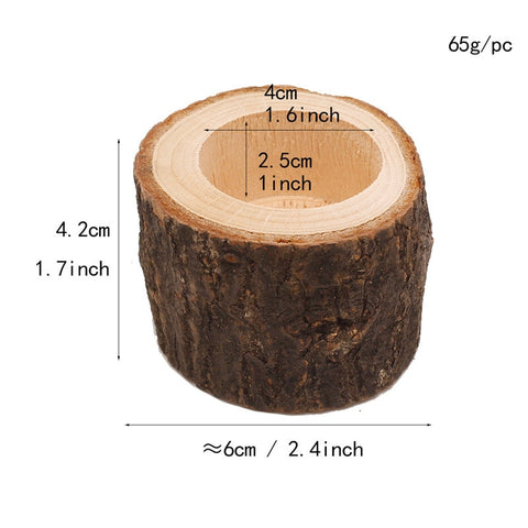 bougeoir en bois ,décoration nature