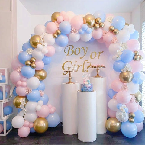 Kit pour arche de 58 ballons Gender Reveal