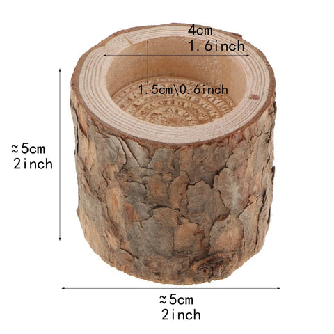 bougeoir en bois , décoration naturelle