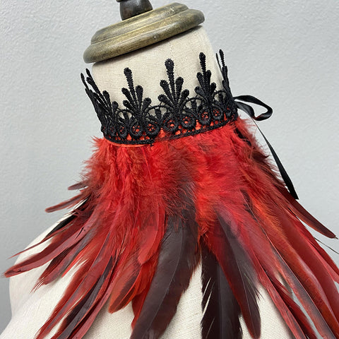 Collier ras le cou en plumes