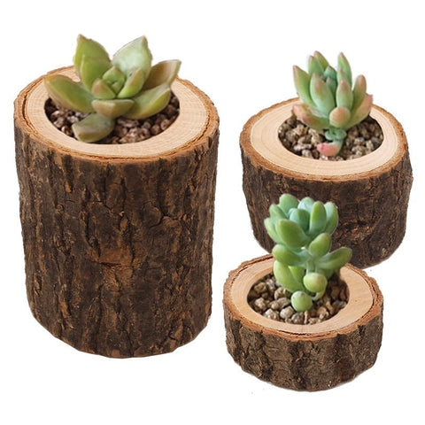 bougeoir en bois ,décoration nature