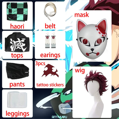 Costume ,perruque et accessoires Tanjirou Kamado , Demon Slayer