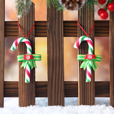Sucre d'orge de Noël à suspendre, décoration de noël