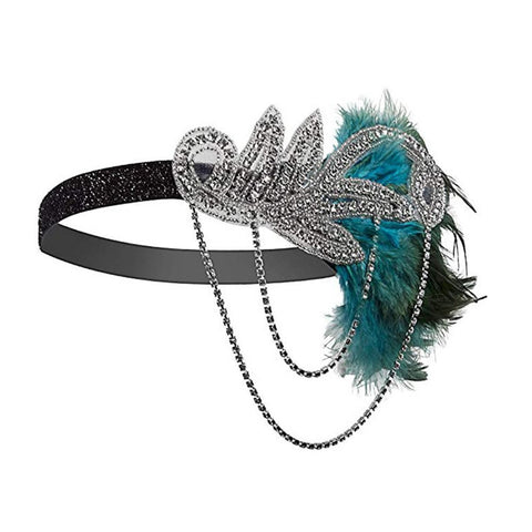 Serre tête à plume Gatsby/Charleston 