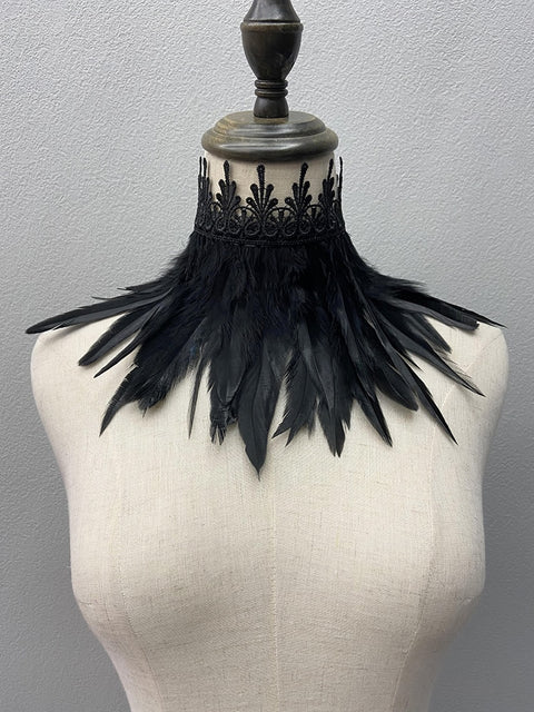Collier ras du cou en plumes, Charleston / Gatsby