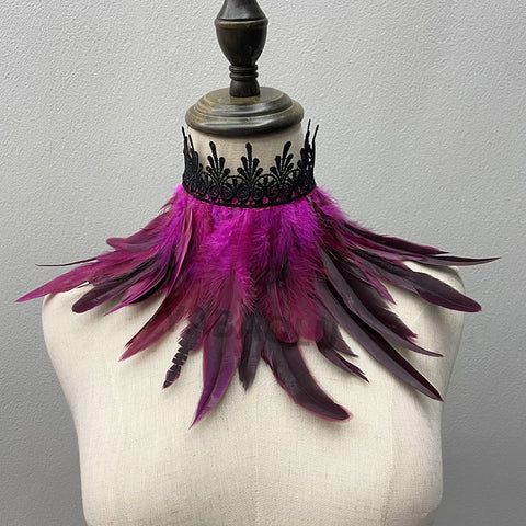 Collier ras du cou en plumes, Charleston / Gatsby