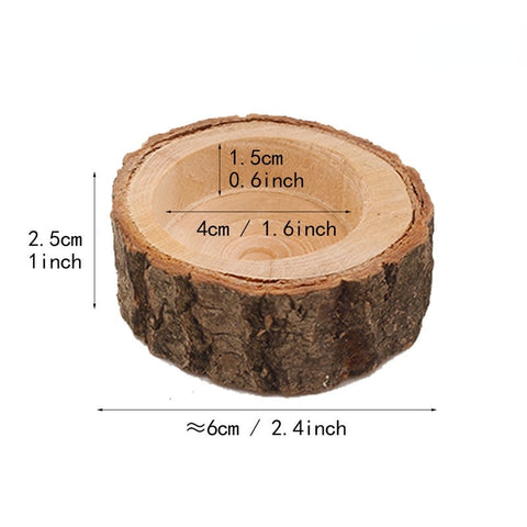 bougeoir en bois ,décoration nature